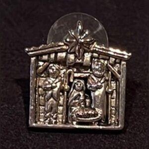 Nativity scene pierced earrings